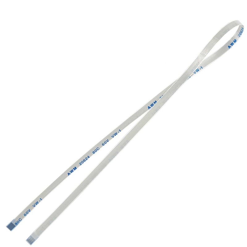 Плоский шлейф 6pin 0.5mm 300 3.5mm реверсный FFC AWM 20624 VW-1 80C 60V Плоский шлейф 6pin 0.5mm 300 3.5mm реверсный FFC AWM 20624 VW-1 80C 60V