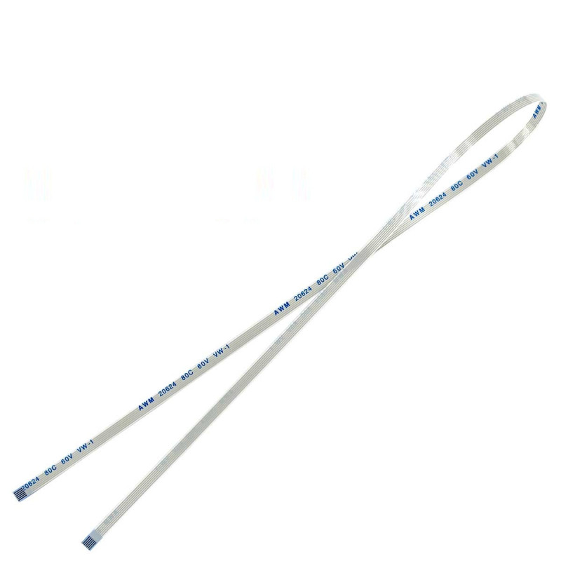 Плоский шлейф 6pin 0.5mm 400 3.5mm реверсный FFC AWM 20624 VW-1 80C 60V Плоский шлейф 6pin 0.5mm 400 3.5mm реверсный FFC AWM 20624 VW-1 80C 60V