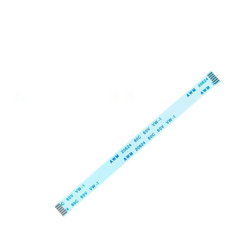 Плоский шлейф 6pin 1.0mm 100 7mm прямой FFC AWM 20624 VW-1 80C 60V Плоский шлейф 6pin 1.0mm 100 7mm прямой FFC AWM 20624 VW-1 80C 60V