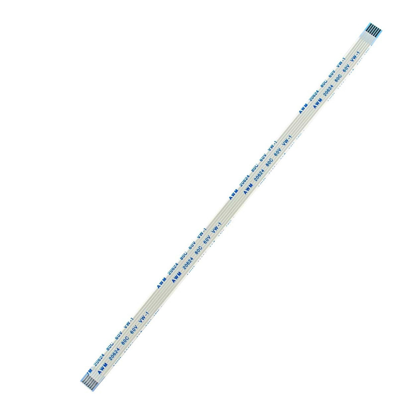 Плоский шлейф 6pin 1.0mm 200 7mm прямой FFC AWM 20624 VW-1 80C 60V Плоский шлейф 6pin 1.0mm 200 7mm прямой FFC AWM 20624 VW-1 80C 60V