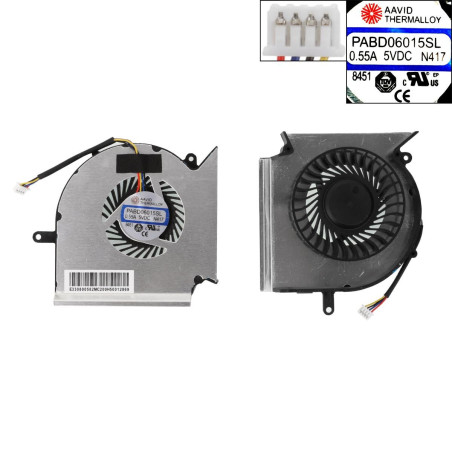 Вентилятор MSI GE75VR GP75VR GE63VR GP63VR GV63VR GE73VR GL73VR GL75VR WE75VR MS-16P1 MS-17C1 MS-17E2 MS-17E4 MS-17E5