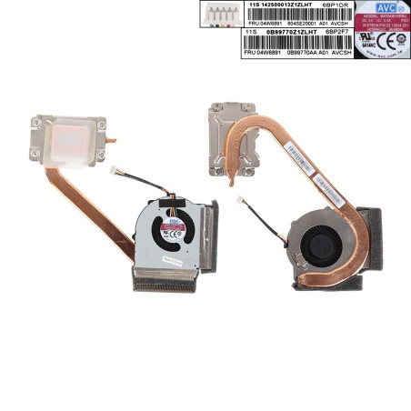 Вентилятор Lenovo ThinkPad L430 L530 BATA0610R5U-P001 BATA0610R5UP001 04W6891 04W3747 KSB0405HB-BJ78 KSB0405HBBJ78