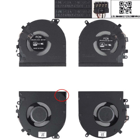 Вентилятор Razer Spirit Blade GTX1060 RZ09-0270 RZ09-0300 RZ09-0328 RZ09-0369 DFS5K121142621 FNL3 DFS501105PR0T FNL5