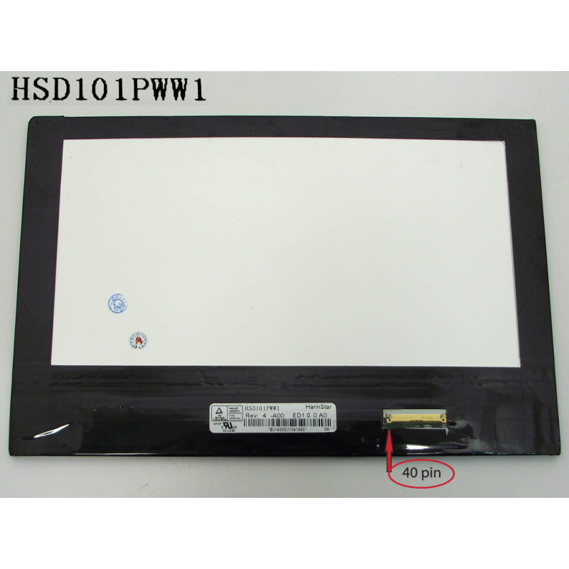 Матрица для планшета 10.1 Slim 1280*800 40 Pin Hannstar HSD101PWW1 Rev 4 -A00 Asus Transformer Pad TF300TG Матрица для планшета 10.1 Slim 1280*800 40 Pin Hannstar HSD101PWW1 Rev 4 -A00 Asus Transformer Pad TF300TG