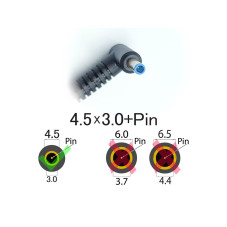 Блок живлення для HP 19.5V 3.33A 65W 4.5*3.0+Pin Blue