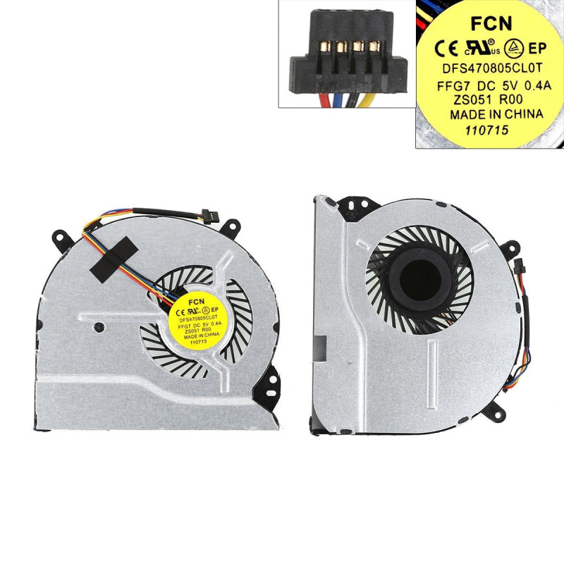 Вентилятор HP 15-b107cl 15-1000 DFS531105MC0T FBGF 101012A 702746-001 702747-001 697914-001 BSB0705HC-CC1S 0CWU33