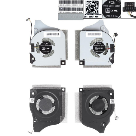 Вентилятор Dell Inspiron G7-7590 G7-7790 G5-5590 P82F P82F001 DC 12V CPU GPU 1323-01AN000 1323-01AP000 0X4F3M 0F7N58