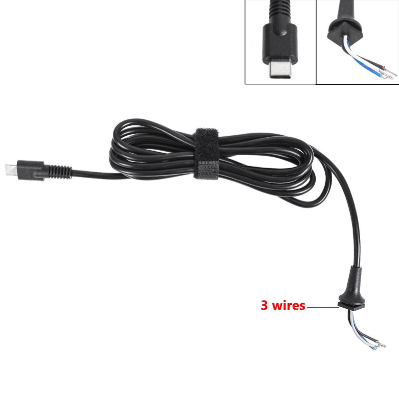 DC Кабель Type-C до блока живлення HP 90W 3pin Three-core 1.5м DC Кабель Type-C до блока живлення HP 90W 3pin Three-core 1.5м