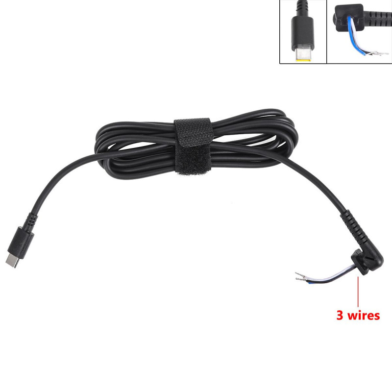 DC Кабель Type-C для блока питания Lenovo 90W 3pin Three-core 1.5м