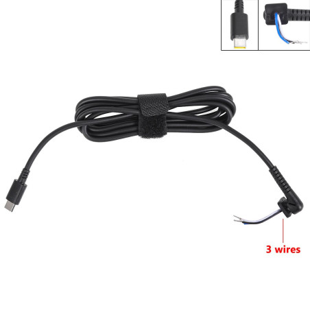 DC Кабель Type-C для блока питания Lenovo 90W 3pin Three-core 1.5м
