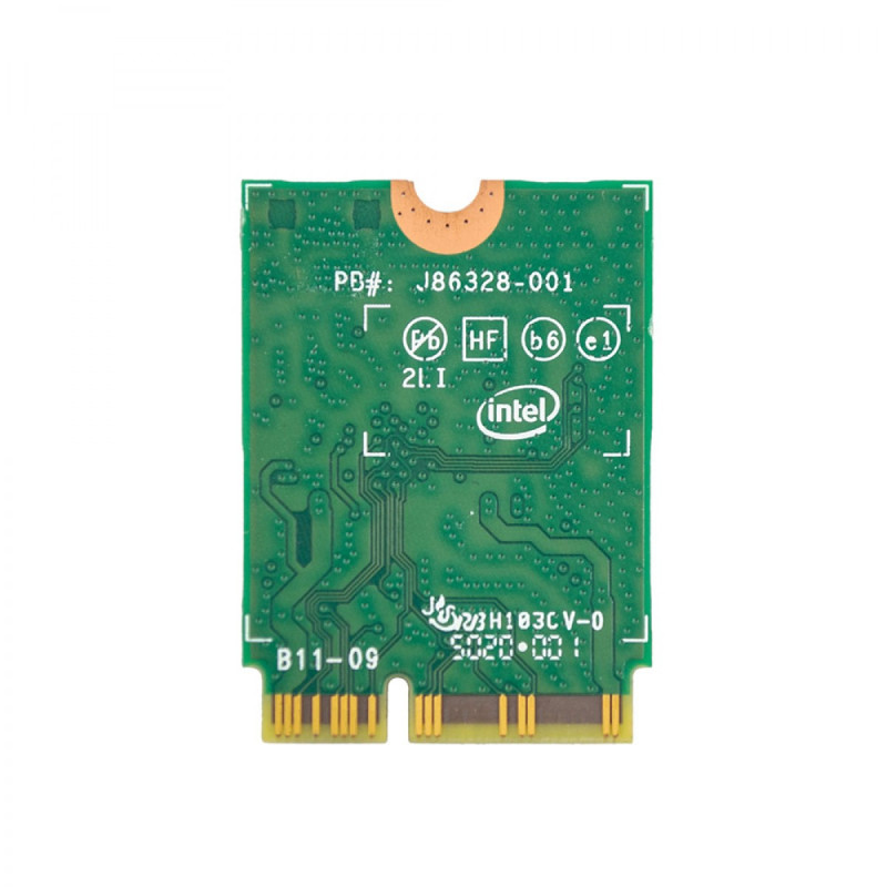 Плата WiFi Bluetooth Intel AX201NGW M.2 2230 2.4Gbps 802.11ax BT5.0 MIMO 2x2 0XVV0P