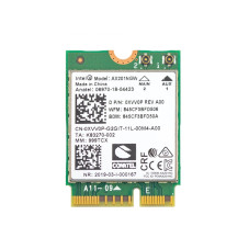 Плата WiFi Bluetooth Intel AX201NGW M.2 2230 2.4Gbps 802.11ax BT5.0 MIMO 2x2 0XVV0P