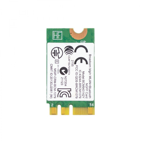 Плата WiFi Bluetooth Broadcom BCM943142YHN_2 M.2 1630 802.11n 2.4GHz Bluetooth 4.0 792200-001 792608-001
