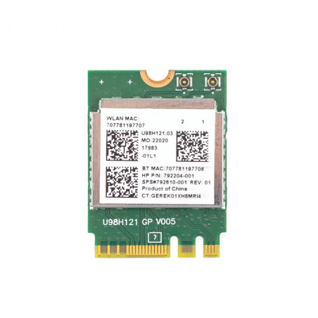 Плата WiFi Bluetooth Realtek RTL8723BE M.2 2230 802.11n 2.4GHz Bluetooth 4.0 792204-001 792610-001