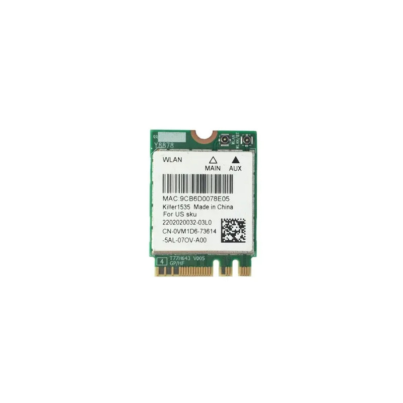 Wi-Fi модуль Wi-Fi5 802.11ac BT4.1 адаптер Killer 1535 2.4G 5G M.2 Type 2230 PCIe 0VM1D6