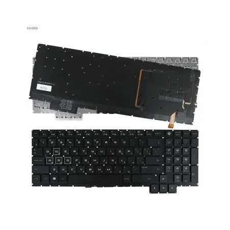 Клавиатура HP Omen 15-CE ENG RUS SG-87900-XUA SN6167BL 17K8-A01-FPC HPM17K83USJ920 с RGB подсветкой