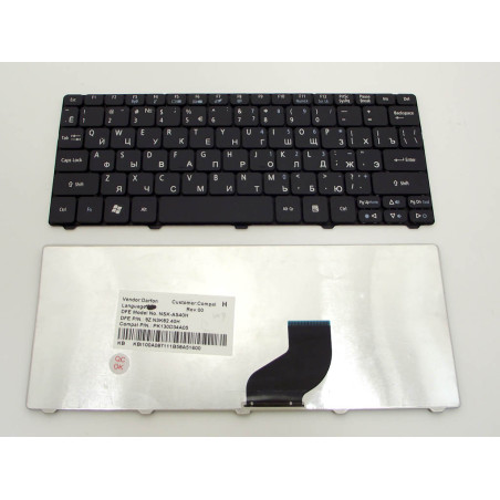 Клавиатура для ACER Q0R 9Z.N3K82.00R 9Z.N3K82.10R 9Z.N3K82.40R NSK-ASA0R NSK-ASQ0R NSK-AS00R NSK-AS10R NSK-AS40R PK130AE2004