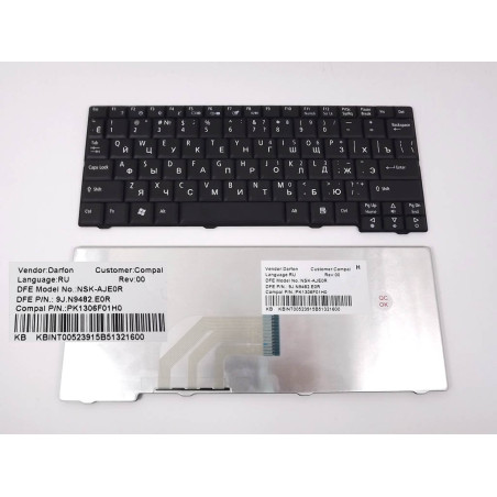 Клавиатура для ACER AEZG5R00130 KB.INT00.513 KB.INT00.668 NSK-AJE0R PK1306F01H0 PK1306F02H0 PK1306F01R0 MP-08B43SU-698 AEZG5R00