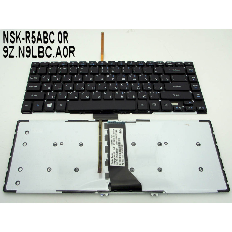Клавиатура для ACER Aspire R7-571 R7-571G R7-571P R7-572 R7-572G R7-572P MP-13C5 INTE NSK-R5ABC US NK.I1417.0CA 9Z.N9LBC.A1D Клавиатура для ACER Aspire R7-571 R7-571G R7-571P R7-572 R7-572G R7-572P MP-13C5 INTE NSK-R5ABC US NK.I1417.0CA 9Z.N9LBC.A1D