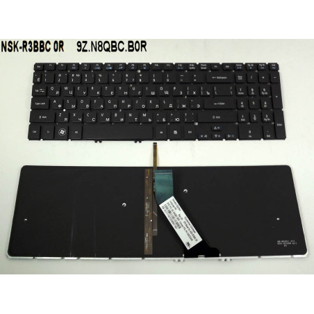 Клавиатура для ноутбука ACER Aspire Timeline Ultra M5 M5-581T V5-571 M3-581 M5-581 V5-531 551 9Z.N8QBC.B0R NSK-R3BBC PK130O22A0