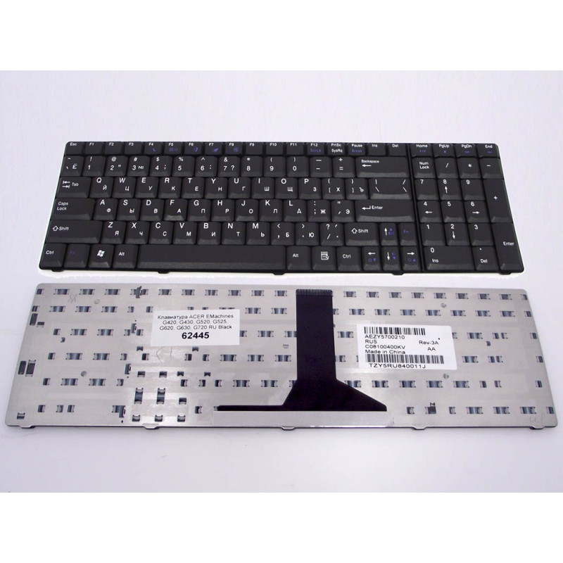 Клавиатура для ACER EMachines G420 G430 G520 G525 G620 G630 G720 AEZY5700210 AEZY5E00210 KBI1700053