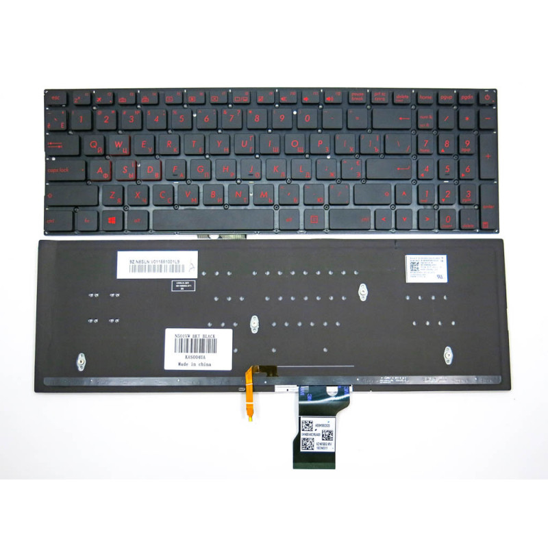 Клавіатура для ASUS N501 N501J N501JW N501V N501VW N501JM Q551 Q551L Q551LB Q551LN G501 UX501JW 0KNB0-662EFR00 AEBK5F02010 USMB