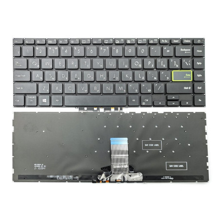 Клавиатура для Asus VivoBook S14 S433 S433EA S433EQ S433FA S433FL S433JQ X421 9Z.NH9PQ.60U 0KNB0-212NUK00 AEXKSE00120 XKS NSK-W
