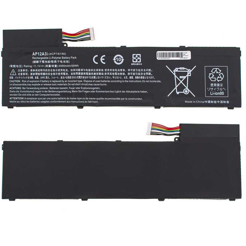 Акумулятор AP12A3i ACER Aspire M3-481 M3-581 M5-481 M5-581 AP12A31 AP12A41 AP12A4i BT.00304.011 KT.00303.002 11.1V 4500mAh