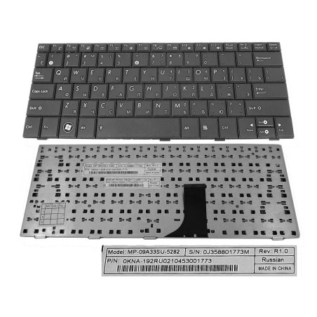 Клавиатура для ASUS EEE PC 1005HA 1008HA 1001HA 1005P 1005PX 1005PXD NSK-UF10R 9J.N1Q82.10R 0KNA-192SU03 0KNA-192SU13 09A33SU