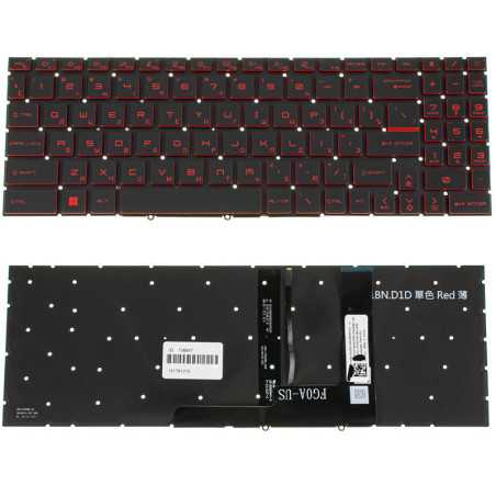 Клавиатура MSI Katana GF66 GF76 11SC 11UC 11UD 11UE 11UG 12UC 12UD 12UE 12UG 12UGS 9Z.NK1BN.D1D NSK-FG0DBN с RED