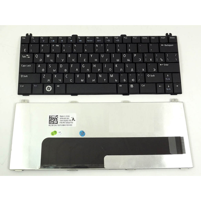 Клавіатура для DELL Inspiron MINI 1210 0K124J V091302AS1 PK1305G0150 Клавіатура для DELL Inspiron MINI 1210 0K124J V091302AS1 PK1305G0150