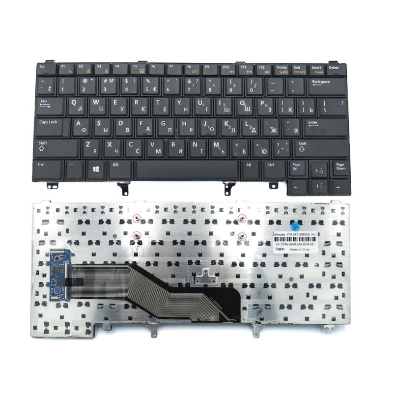 Клавиатура для DELL Latitude E5420 E5430 E6230 E6320 E6330 E6420 E6430 E6440 NSK-DWAUF NSK-DW0UC MP-10J13SU-6886 0F1CN4 05KK5K
