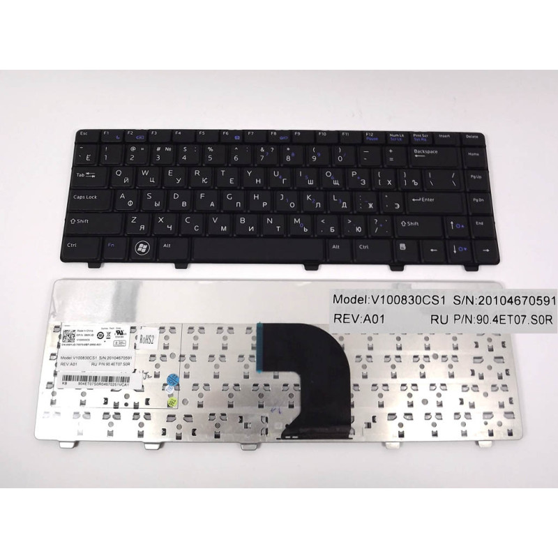 Клавиатура для DELL Vostro 3300 3400 3500 NSK-DHF0R 9Z.N1K82.F0R N1K82 DHF0R NSK F0R