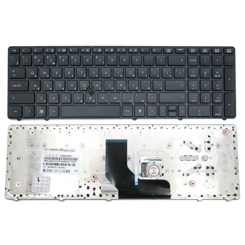 Клавиатура для HP Probook NSK-HXESF V118878CS2 NSK-HX3SF NSK-HX2UF 9Z.N6GUF.20R 9Z.N6GSF.30R 9Z.N6GSF.40R 9Z.N6GSF.E0R 550125P0