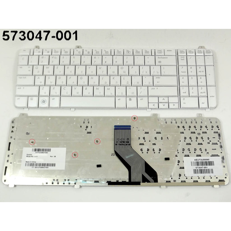 Клавиатура для HP 574265-B31 581493-001 515860-001 511885-001 518965-001 530580-001 530580-B31 570140-001 574261-001 574261-031