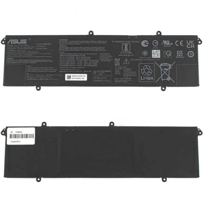 Батарея C31N2019-1 ASUS K3400 K3500 M3500 X3500 K6500 M6500 M1603 M1405 X1405 Ver2 0B200-04080000 C31N2019-1 3ICP6 70 81 Батарея C31N2019-1 ASUS K3400 K3500 M3500 X3500 K6500 M6500 M1603 M1405 X1405 Ver2 0B200-04080000 C31N2019-1 3ICP6 70 81