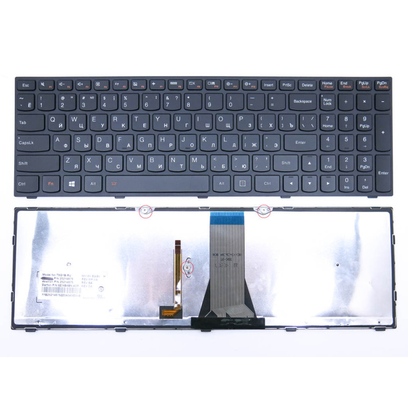 Клавиатура для LENOVO MP-13Q13SU-686 PK1314K1A00 T6G1-RU V-211020AS1 25-214736 25214736 25214785 25-214785 25-214796 25214796
