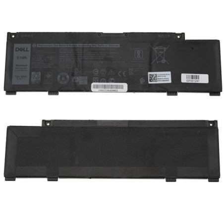 Батарея 266J9 11.4V 51Wh 4255mAh Dell Inspiron 5490 5498 G3 3500 G3 3590 G5 5500 G5 SE 5505 0M4GWP 0266J9 0415CG 0PN1VN