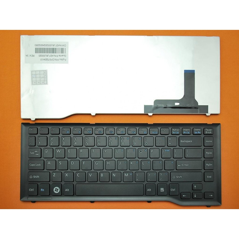 Клавіатура Fujitsu Lifebook LH532 LH522 US чорна