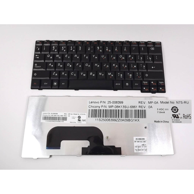 Клавиатура для LENOVO IdeaPad S12 25008399 25 008393 008499 008399 008418 008421 N7S RU V-108120AS1-US V108120AS1 08K13SU-6861 Клавиатура для LENOVO IdeaPad S12 25008399 25 008393 008499 008399 008418 008421 N7S RU V-108120AS1-US V108120AS1 08K13SU-6861