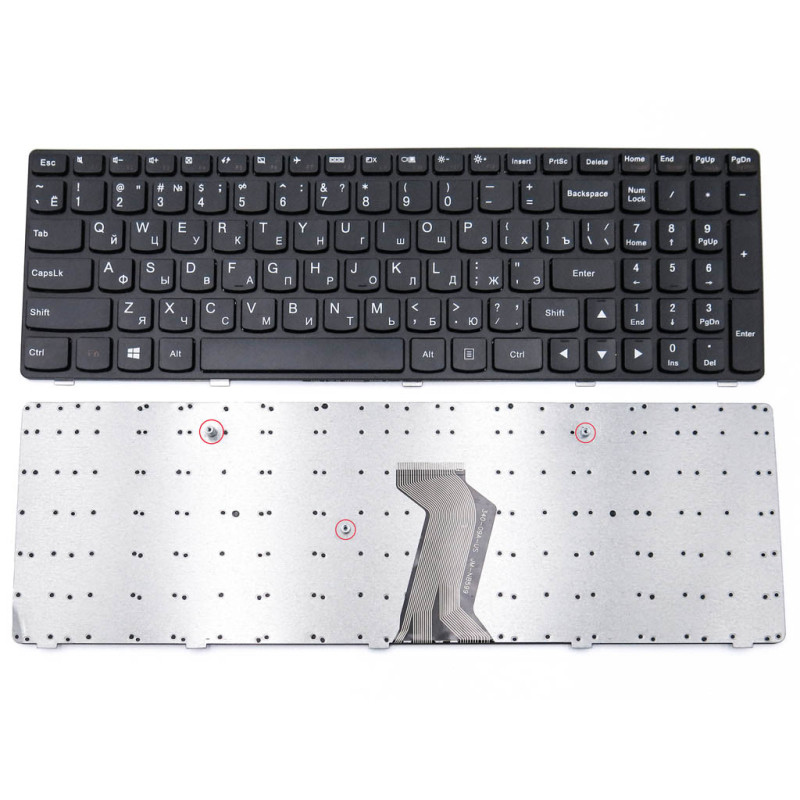Клавіатура для LENOVO IdeaPad 25-210902 25-210962 25-211061 25210902 25210962 25211061 PK130Y03A05 MP-12P83SU-686 V-136520PS1