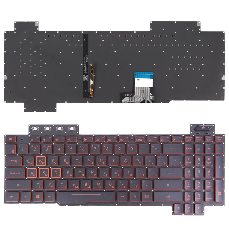 Клавиатура Asus FX504 FX504GE FX504GD FX504GM FX505 FX705 FX80 V170746GS1 AEBKLU03010 90NR00J2-R31UA1 90NR00J2-R31RU1
