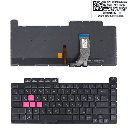 Клавиатура Asus ROG Strix G531GV G531GW G531GU GL531GU G531GD G531GT 6037B0203622 0KNR0-461URU00 V184226PS1