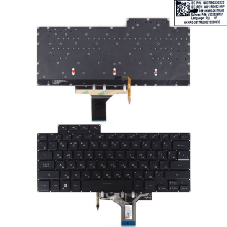 Клавиатура Asus ROG Flow X13 GV301R GV301Q GV301RA GV301RC GV301RE GV301QC GV301QE GV301QH 90NR04H1-R31US0 6037B02302
