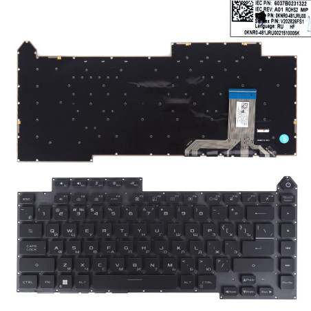 Клавиатура Asus ROG Strix G15 G513QM G513QR 6037B0210427 0KNR0-4811TU00 V202826AE1 6037B0210402 0KNR0-4811UK00 90NR05