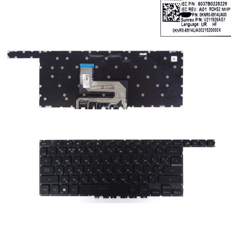 Клавіатура Asus ROG Zephyrus Duo GX650R GX650P 6037B0228229 0KNR0-6914UA00 V211926AS1 90NR0921-R31US0 90NR0BI1-R30US1