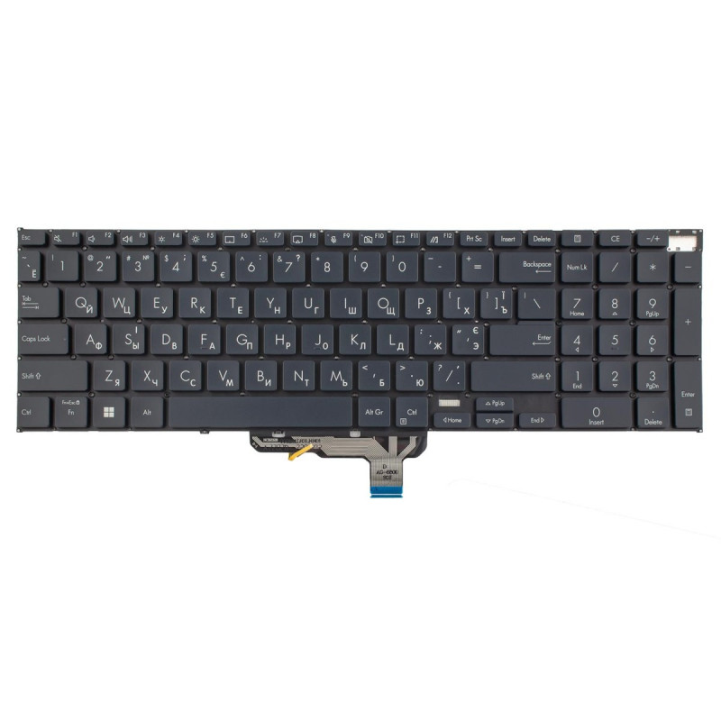 Клавиатура Asus Zenbook Pro 17 UM6702RA UM6702RC 90NB0VU1-R30US0 ASM21L83U4J920 AEUJ9R00010 0KNB0-6605UI00 ASM21L8