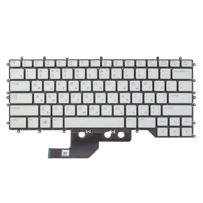 Клавиатура Dell Alienware M15 R2 R3 R4 0X9JC1 00T44R NSK-QGBBC NSKQGBBC PK132KH1B00 White 20pin