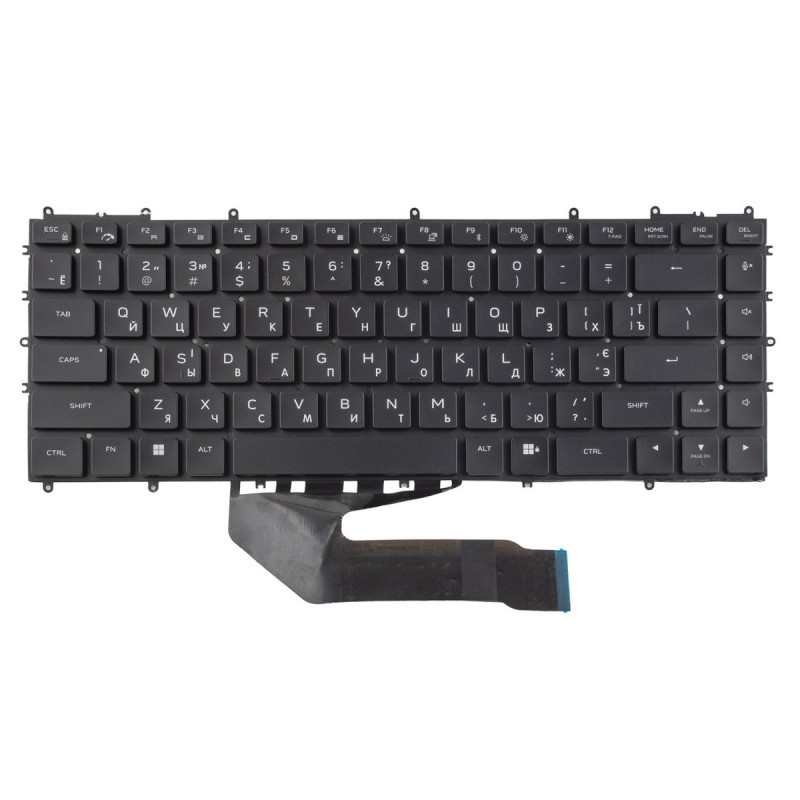 Клавиатура Dell Alienware X15 R1 R2 0051KH V203825AS2 PK133Q22A00 5VHRX 05VHRX N5C06 0N5C06 RU UA Black 20pin