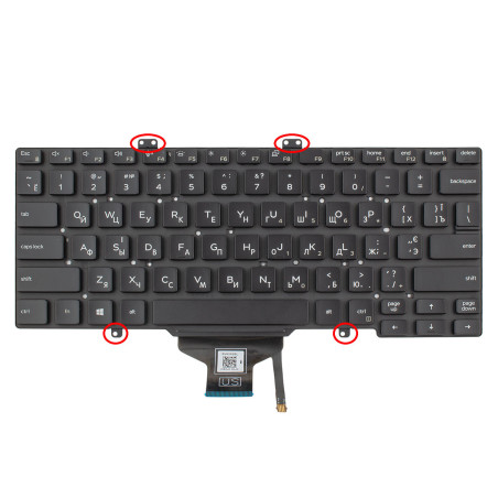 Клавиатура Dell Latitude 3400 5400 5401 5410 7400 7410 0RN86F PK132EE1B00 NSK-EWABC 9Z.NFWBC.A01